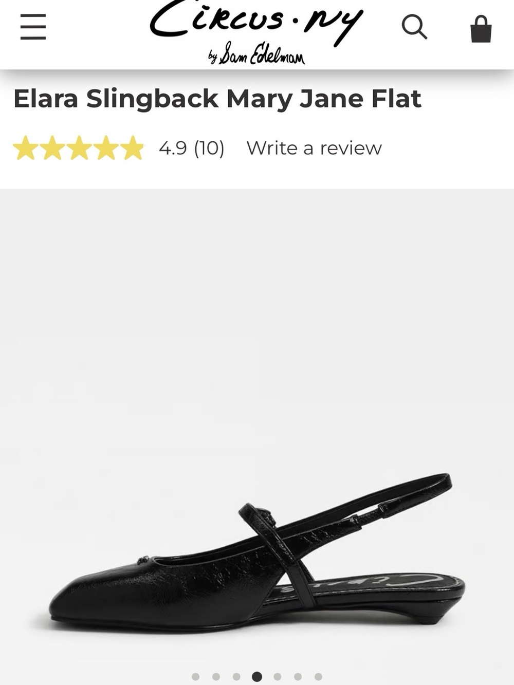 [sold ] Circus by Sam Edelman Black Elara Slingback Mary Jane 8.5 - Picture 4 of 9